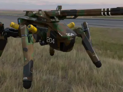 Fully Rigged Animated Spider Tank 3D model