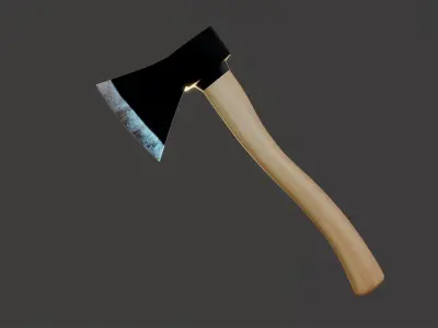 Axe collections Low-poly 3D model