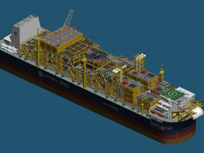 3DMAX model-oil cargo ship 3D model