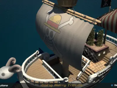 Going Merry Low-poly 3D model
