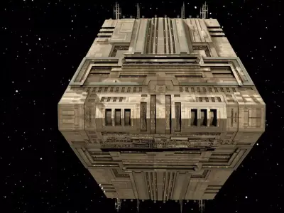 Spaceport Station Hub High-Detail SciFi 3D model