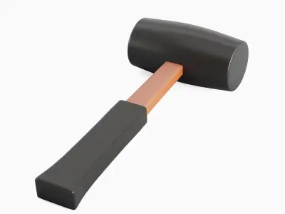 Rubber Mallet Set  Low-poly 3D model