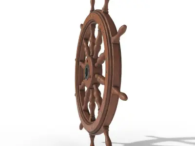 Hand Wheel of ships PBR low poly Low-poly 3D model