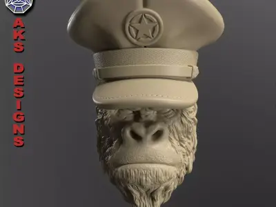 animal Wall home decor army captain guerilla v150 3D print model