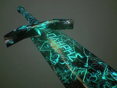 Sword Low poly NAHPHE PAIN Free low-poly 3D model