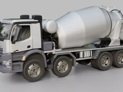 Mercedes Benz Concrete Mixer Truck 3D model