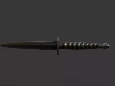 Gaming Knife Low-poly 3D model