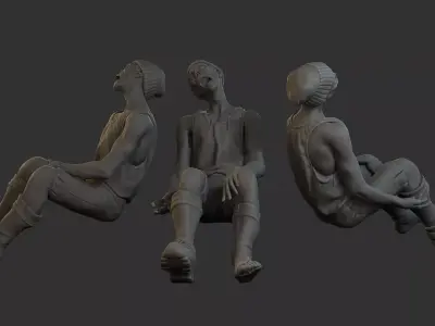 Casual Male Zombie CZ5 Pack1 3D print model