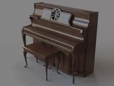 Musical Instrument Upright Piano 3D model