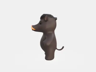Little animal baby - Wild boar cute - Character020 Low-poly 3D model