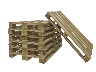 Wooden Pallet 3D model 4