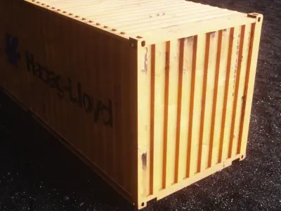 20 ft Shipping Containers Low-poly 3D model