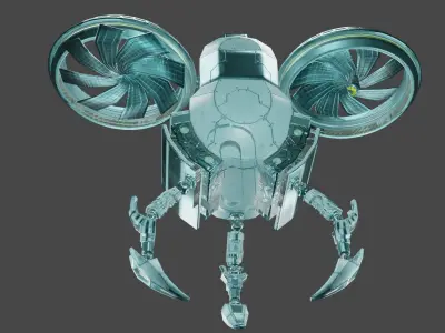 Drone N027 Low-poly 3D model