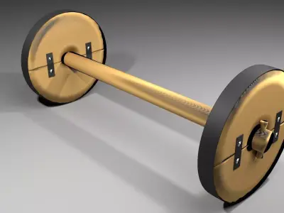 Wooden Wheel 3 3D model