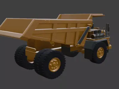 Heavy Duty Dump Truck 3D Model 3D model