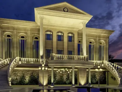 Grand Wedding exterior facade sketchup model with lumion  3D model