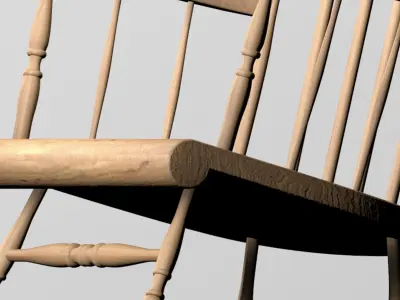 Traditional Rocking Chair Free 3D model