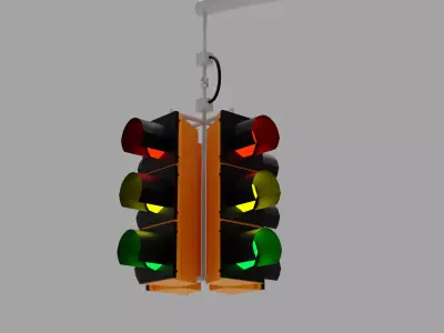  traffic light Low-poly 3D model