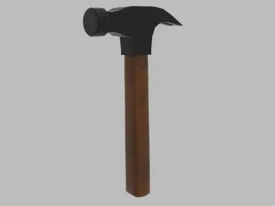 Low Poly Hammer Low-poly 3D model shop