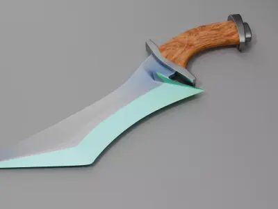 Stylized Dagger high poly  3D model