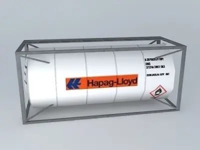 Hapag Lloyd Tank 20 Container Free 3D model
