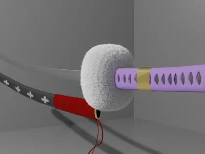 Trafalgar Law Katana - One piece Low-poly 3D model