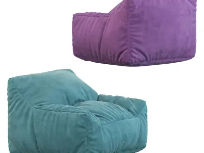 Big Joe Lux Large Bean Bag Chair and Lounger 3D model