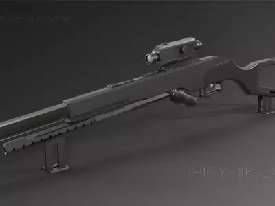 HAAKON - GUN - Game Asset Low-poly 3D model