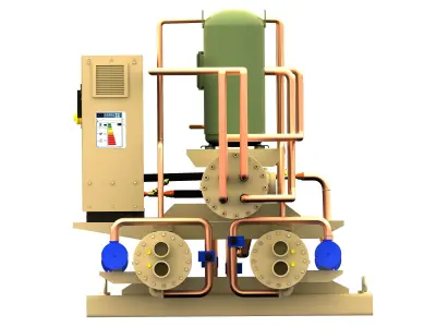 water cooled scroll 3D model