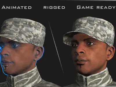 Military Character - Jason  Low-poly 3D model