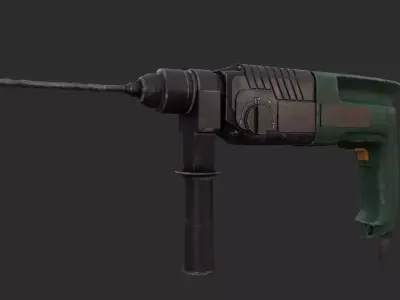 Perforator Drill - PBR Game Ready Low-poly Low-poly 3D model