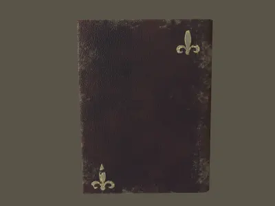 Antique Leather Book Low-poly 3D model