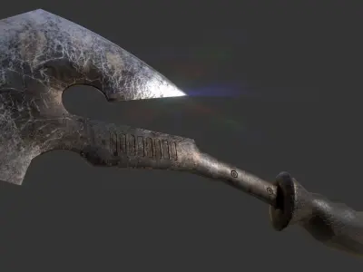Tactical Axe Low-poly 3D model