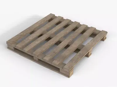 Wood Pallet Low-poly 3D model 3