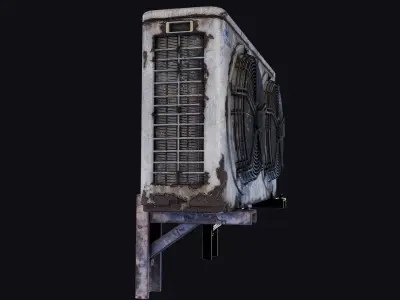 Air Conditioner Low-poly 3D model 2