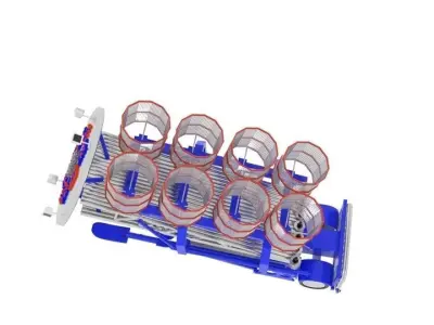 Trailer Carnival Spin Cage 3D model