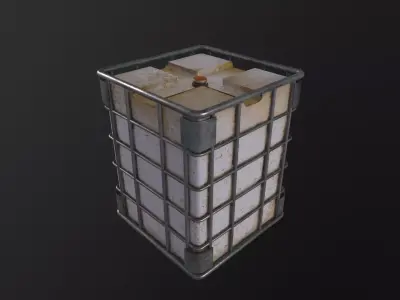 Water container 3D Model Low-poly 3D model