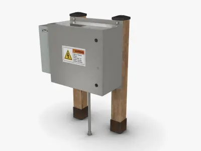 Electrical Box 01 Low-poly 3D model