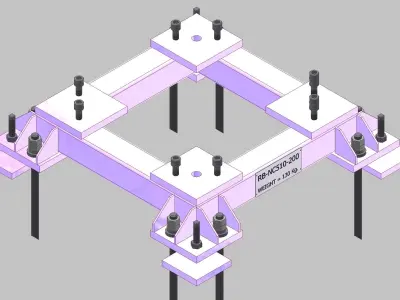 26392-Base for robot NACHI-NC510-Hight 200 3D model