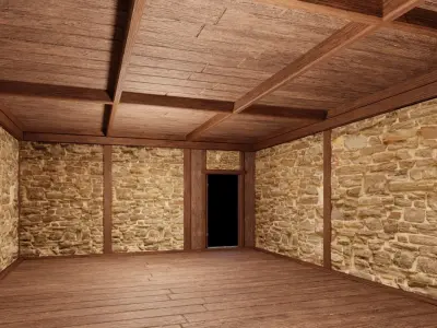 Medieval House 06 - 4K Textures Game Ready Low-poly 3D model