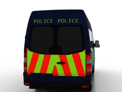 Mercedes Benz Sprinter L2H2 2009 England Police Passenger EU 3D model