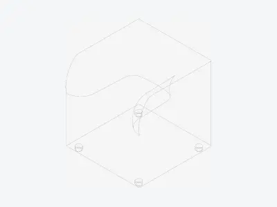 Furniture - Armchair - Contemporary - Line - Type 5 Low-poly 3D model