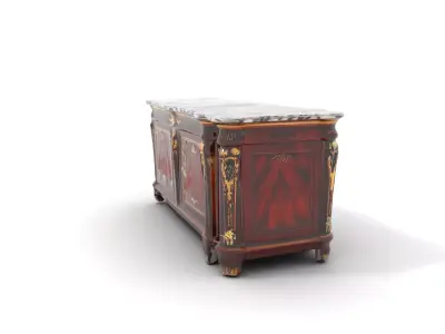 Elegant MarbleTop Cabinet model pack Low-poly 3D model