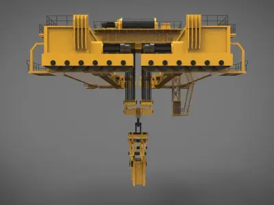 heavy overhead crane 3D model