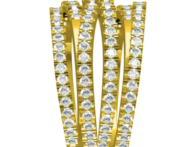 Antique CrissCross Lines Diamond Ring 3D print model