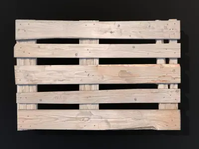 Pallet PBR wooden Low-poly 3D model