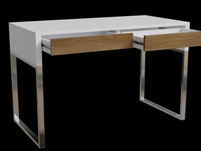 Modern Industrial Writing Desk 3D model