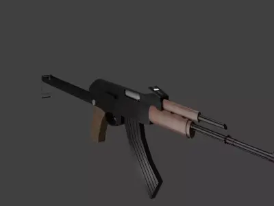 ak47gun Low-poly 3D model