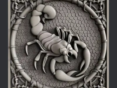 3d STL models for CNC scorpio 3D model