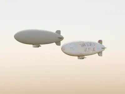 Airships Low-poly 3D model